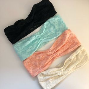 VS Pink Lace Bandeaus